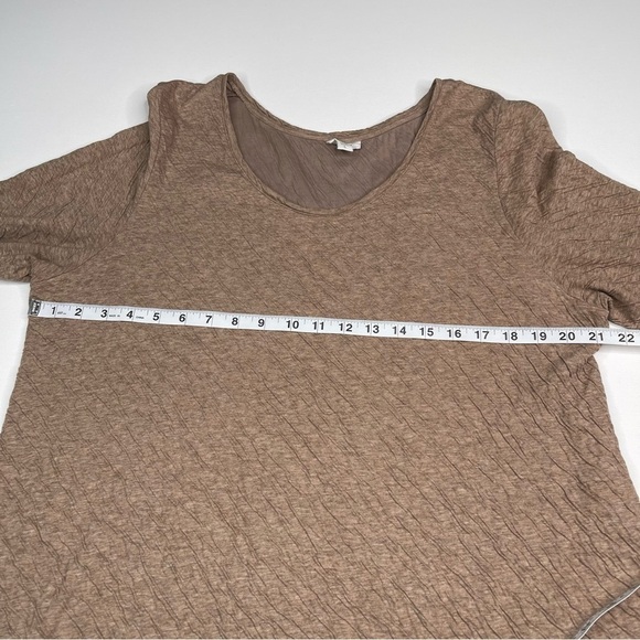 JJill Top Tunic Long Sleeve Tan Neutral Minimalist Lagenlook Office Career Brown - Picture 9 of 14